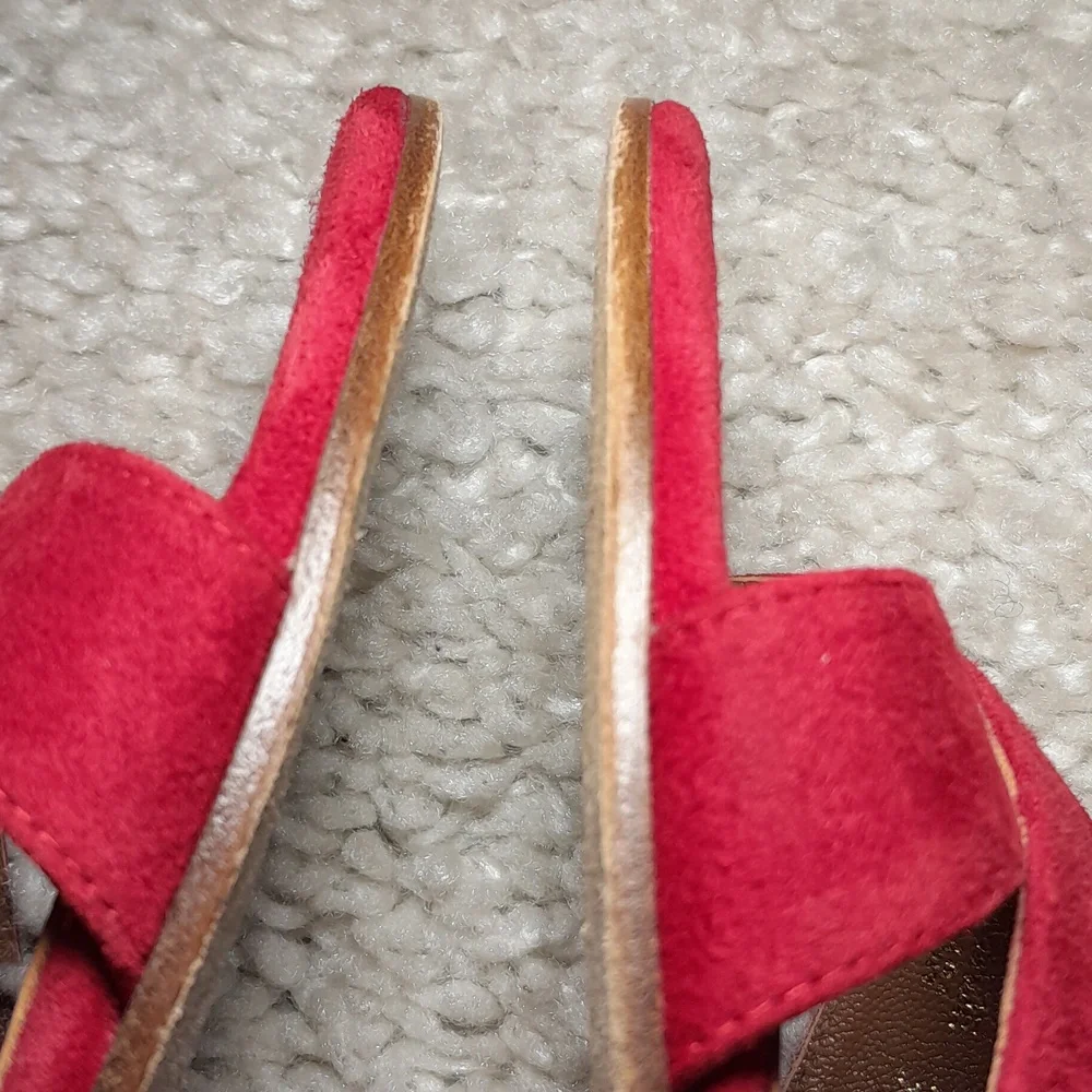 MARGAUX CITY SANDALS IN RED SUEDE size 39.5 - Picture 16 of 16